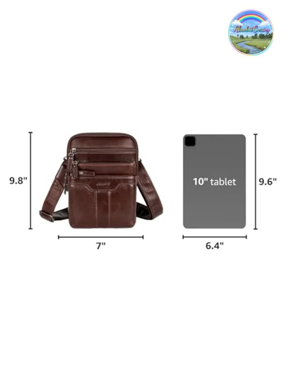 Genuine Leather Messenger Bag Small Sling Crossbody Shoulder Bag